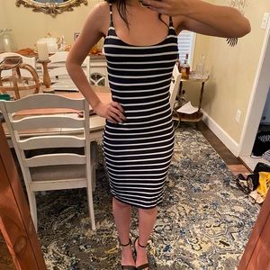Striped midi dress